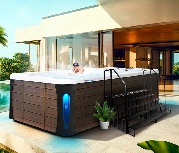 Calspas hot tub being used in a family setting - Richmond
